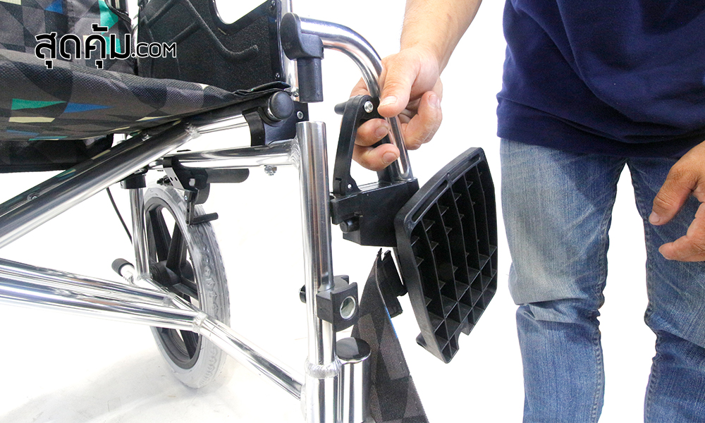 สุดคุ้ม รถเข็นผู้สูงอายุ อลูมิเนียมอัลลอยด์ พับได้ ล้อ 16 นิ้ว รุ่น 907