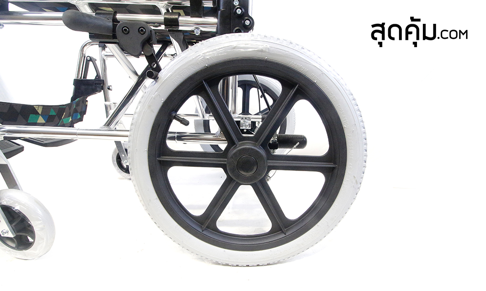 สุดคุ้ม รถเข็นผู้สูงอายุ อลูมิเนียมอัลลอยด์ พับได้ ล้อ 16 นิ้ว รุ่น 907