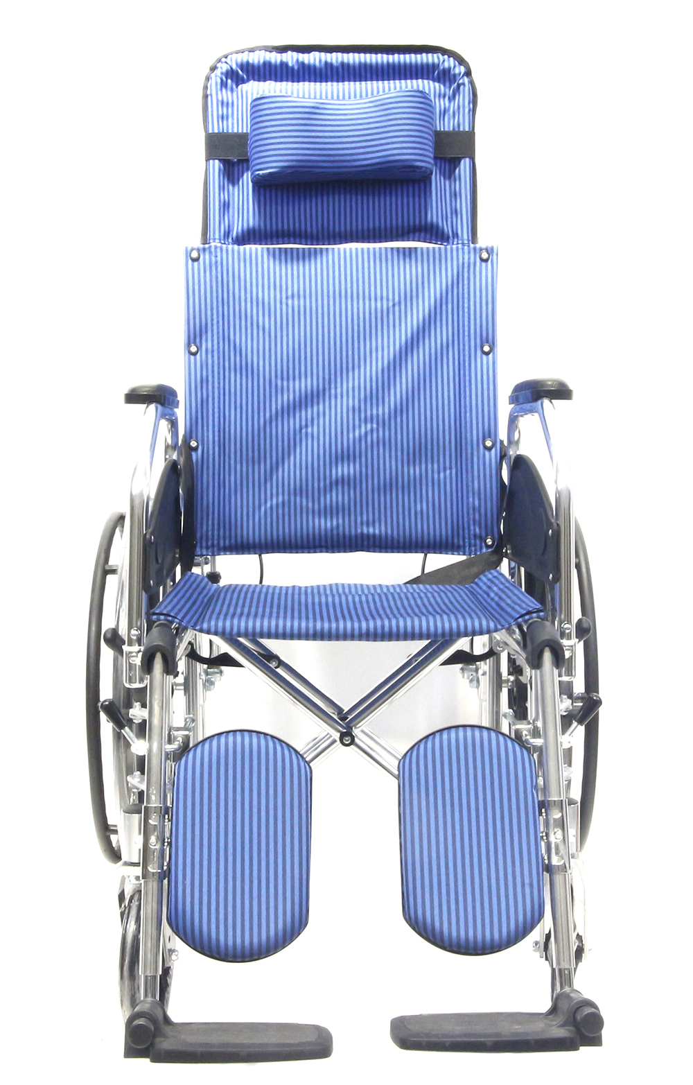 รถเข็นผู้ป่วยและคนชรา อลูมิเนียมอัลลอย แบบปรับนอน รุ่น Bed Blue