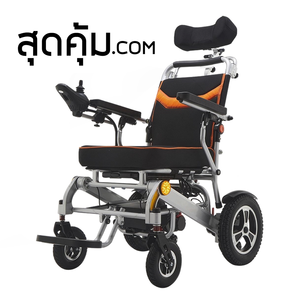 รถเข็นวีลแชร์ไฟฟ้า ผู้สูงอายุ แบบพับได้ ล้อ 12 นิ้ว รุ่น EW-04