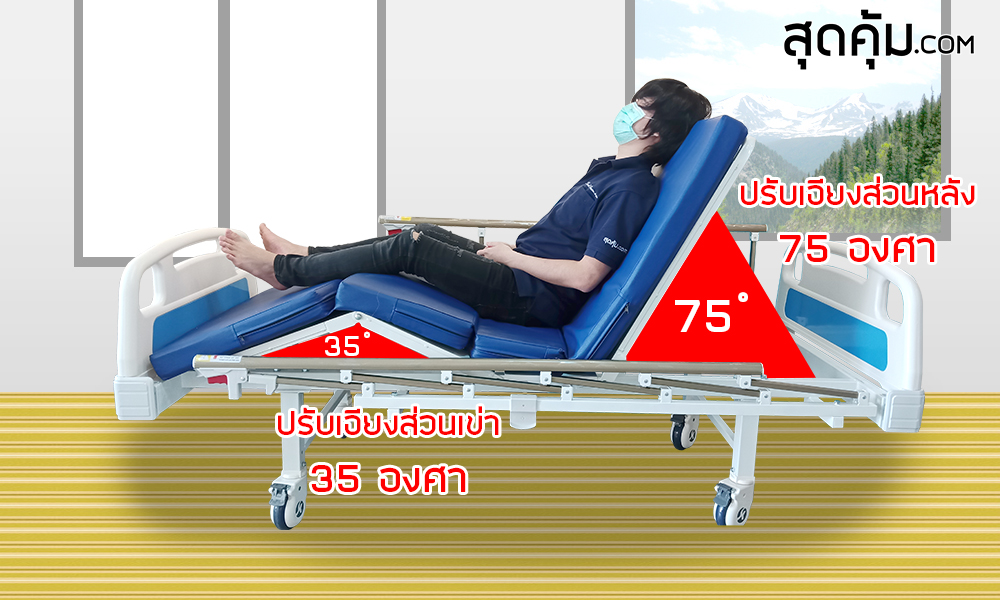 เตียงผู้ป่วยปรับพนักหลังได้