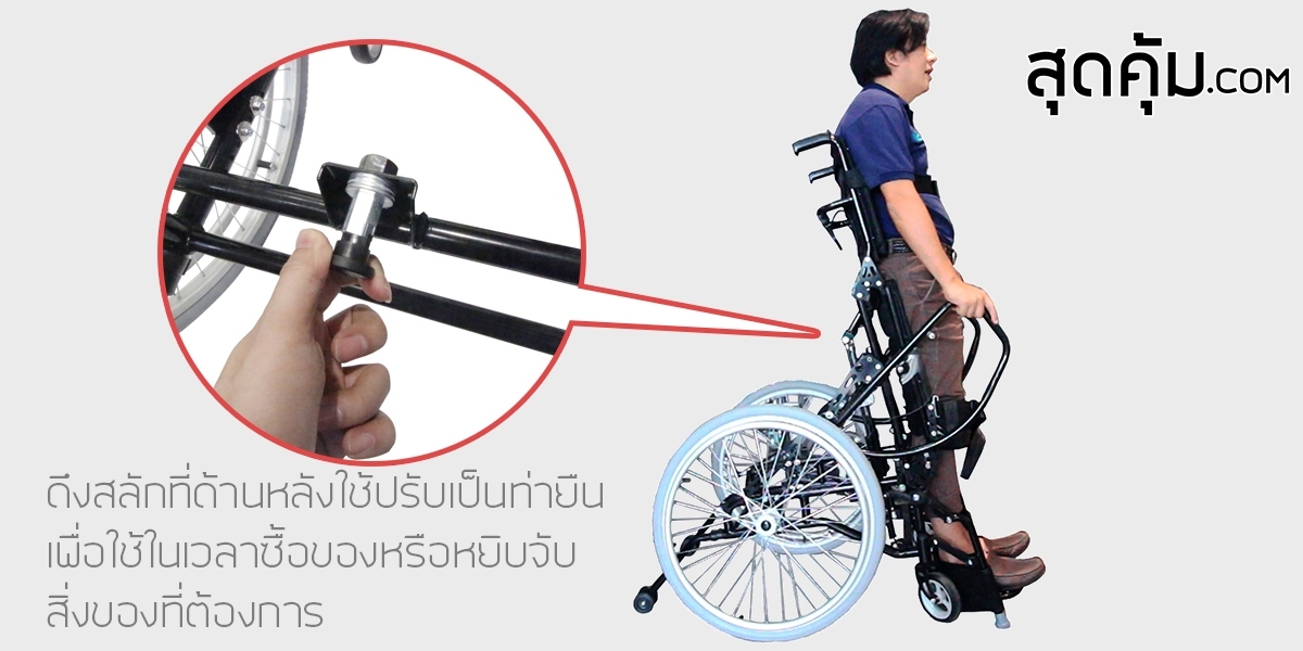 รถเข็น-วีลแชร์-สปอร์ต-ปรับยืน-Standing-Wheelchair-รุ่น-Super-Standing-One
