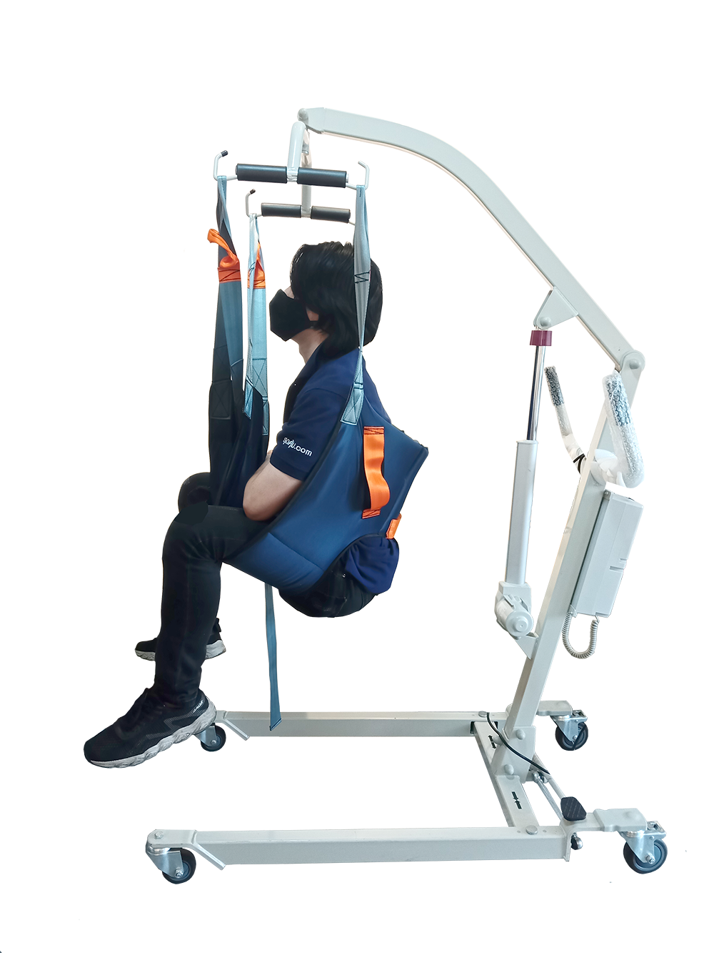 ผ้ายกตัวผู้ป่วยแบบนั่งถ่าย