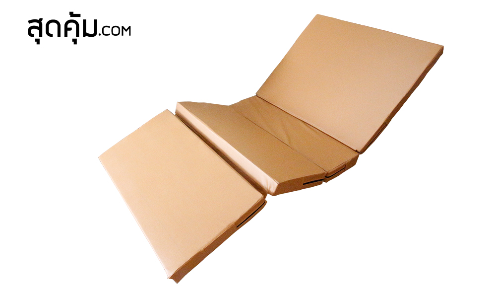 เบาะฟองน้ำอัด หุ้มหนัง PVC สีน้ำตาล